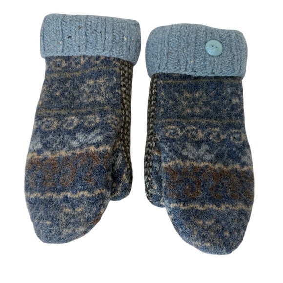 Handmade Mittens Upcycled Sweaters Recycled Wool or a Blend Fleece Lined OSFM - Picture 7 of 8